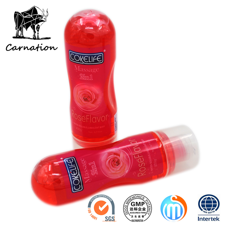 Massage 2in1 Rose Flavor Sex Lubricant Toys