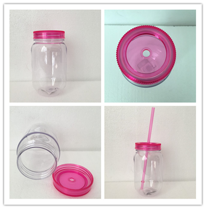 Glass Mason Jar with Straw (SH-PM28)