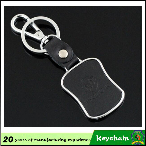 Metal Leather Car Logo Keychain for Sale