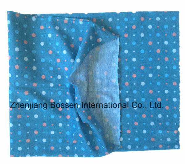 OEM Produce Customized Logo Blue Girl's Printed Polyester Tubular Buff Bandana
