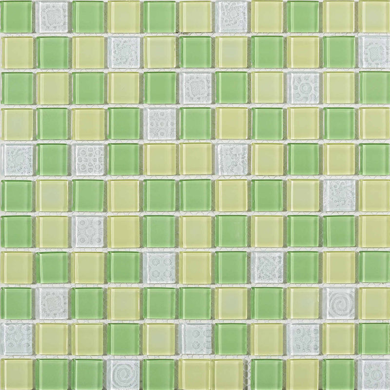 Green Blend Crystal Glass Mosaic