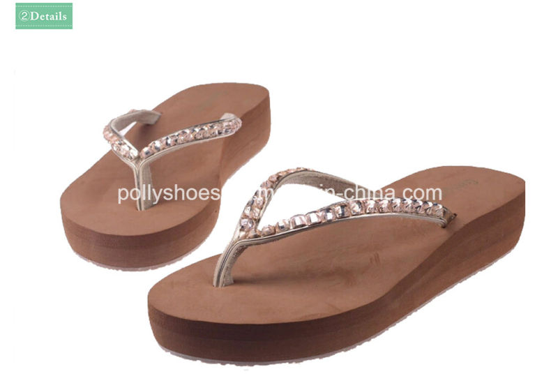 Women's Wedge Sandals Sequin Thong Flip Flops Platform Sandal