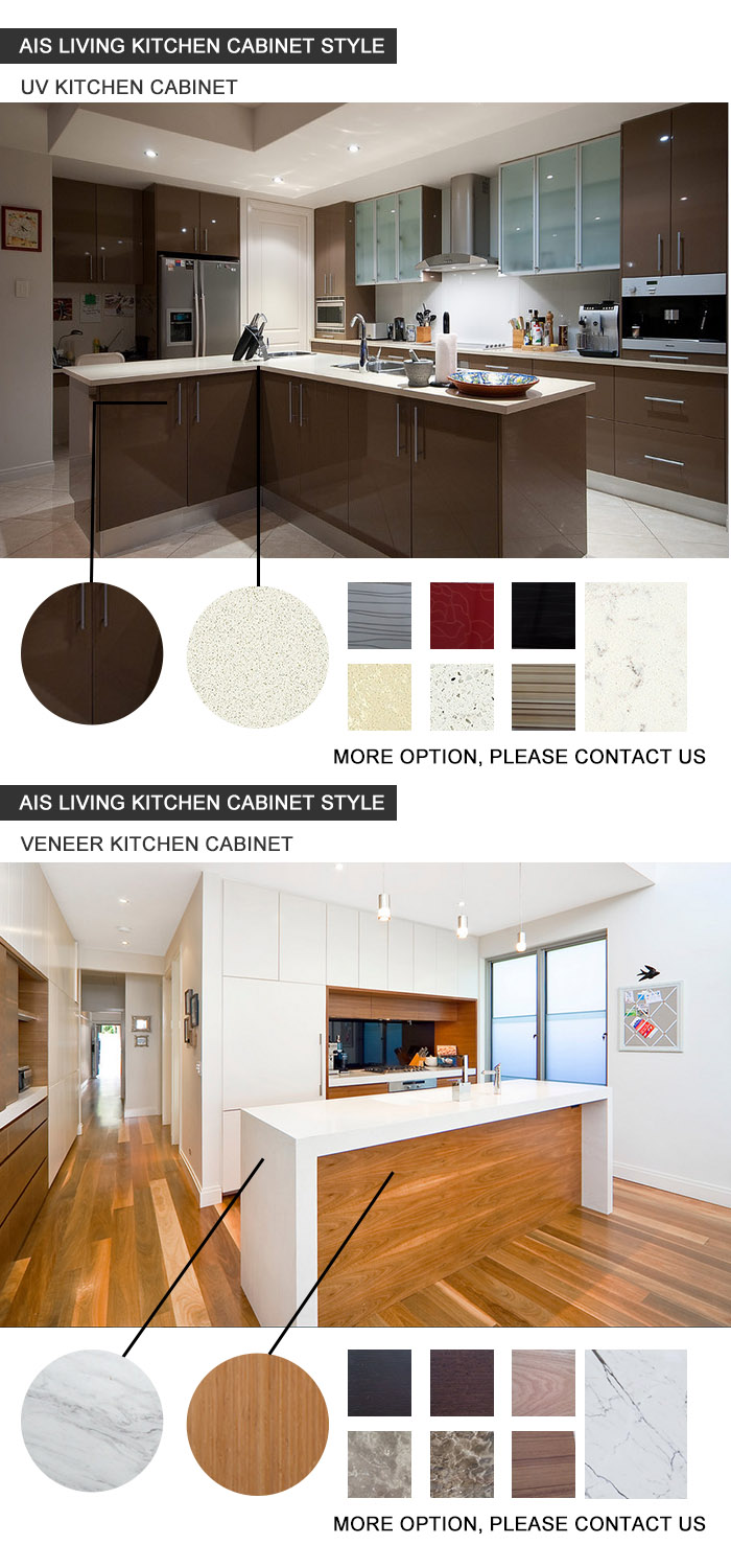 European Style Nature Colour Kitchen Cabinets Furniture (AIS-K295)