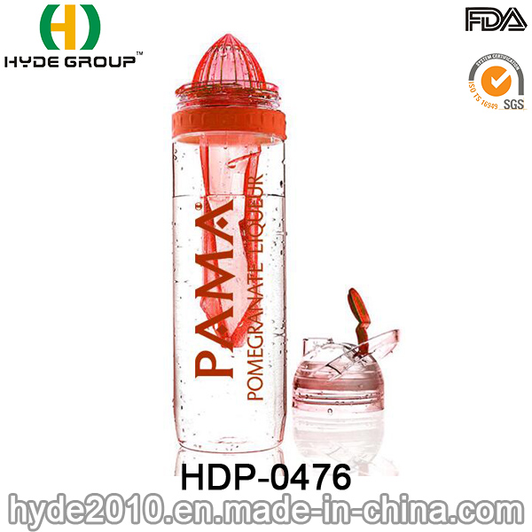 32oz Newly Plastic BPA Free Fruit Infusion Bottle, Portable Tritan Water Bottle (HDP-0476)