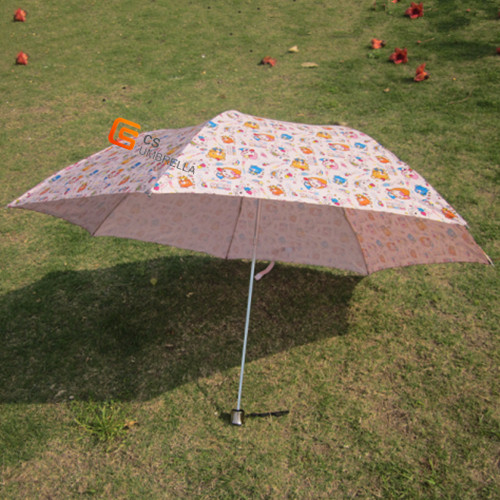 3 Folding Manual Open Print Fabric Umbrella (YSF3073)