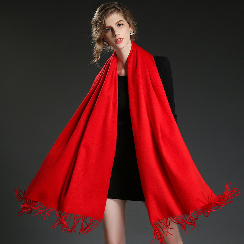 Fashion Accessories Light Red Cashmere Wrap Lady Scarf Shawl