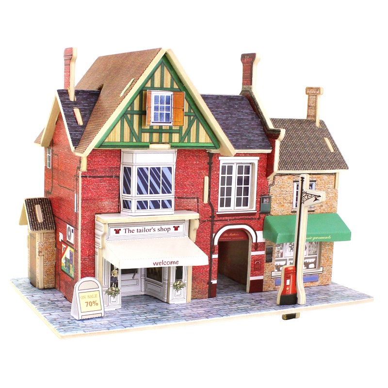 Wood Collectibles Toy for Global Houses-Britain Tailor's Shop