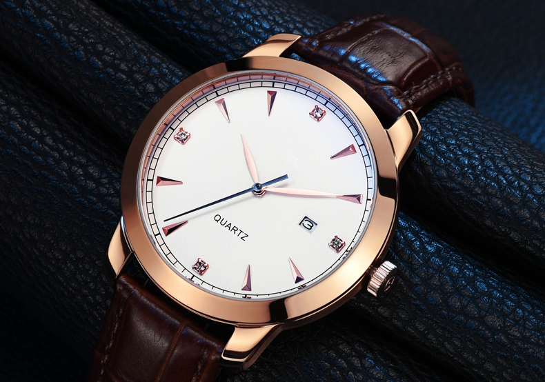 Fashion Genuine Leather Strap Alloy Watch Hl-309