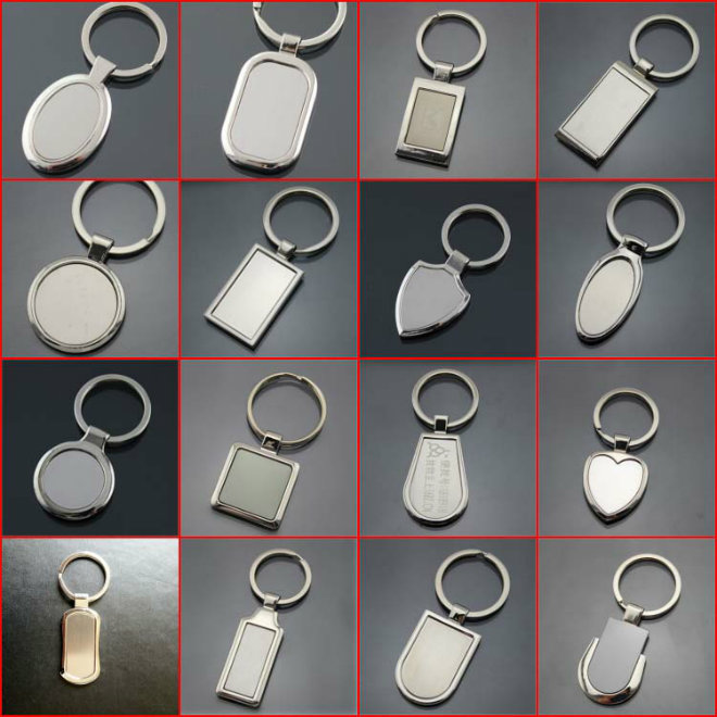 Promotional Gift Customized Metal Blank Key Chain with Rubber (Y02205)