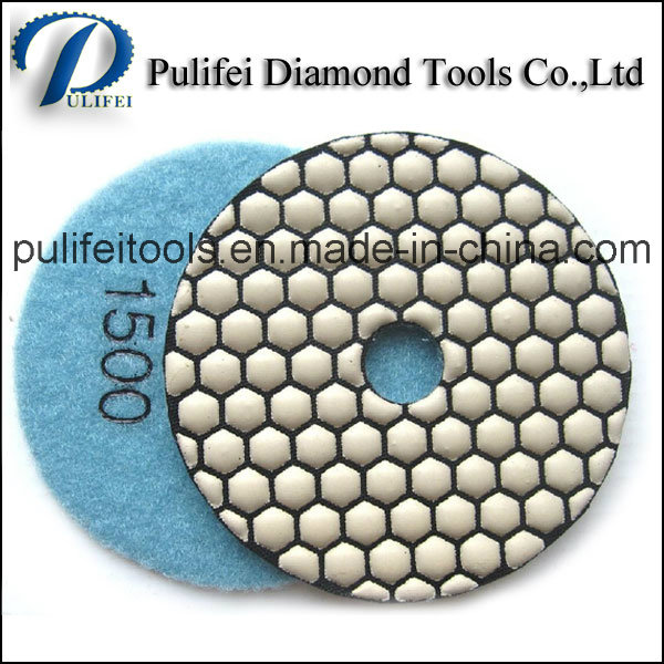 3 Inch Resin Hook flexible Diamond Polishing Honeycomb Dry Pad