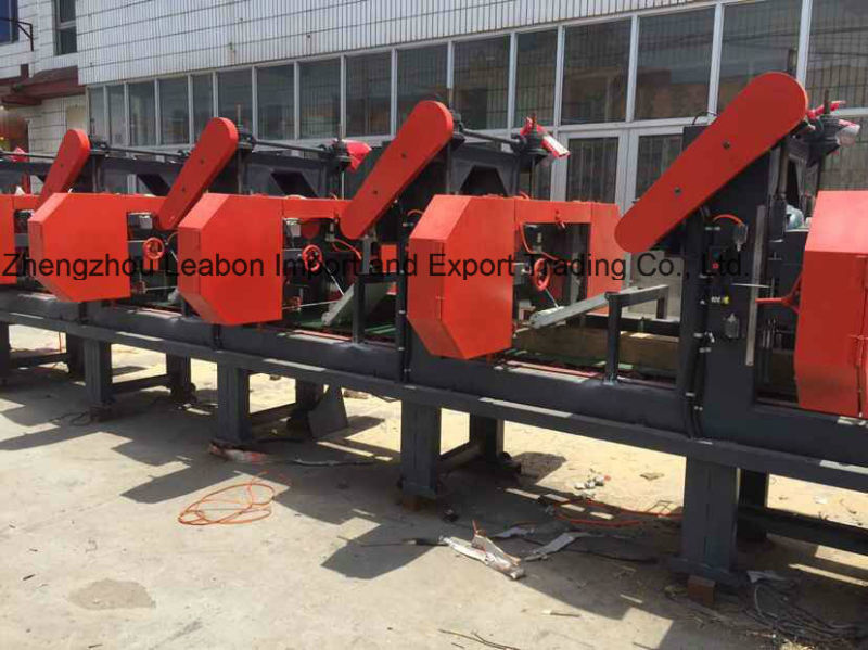 Hard Timber Processing Multiple Heads Horizontal Wood Band Sawmill Machine