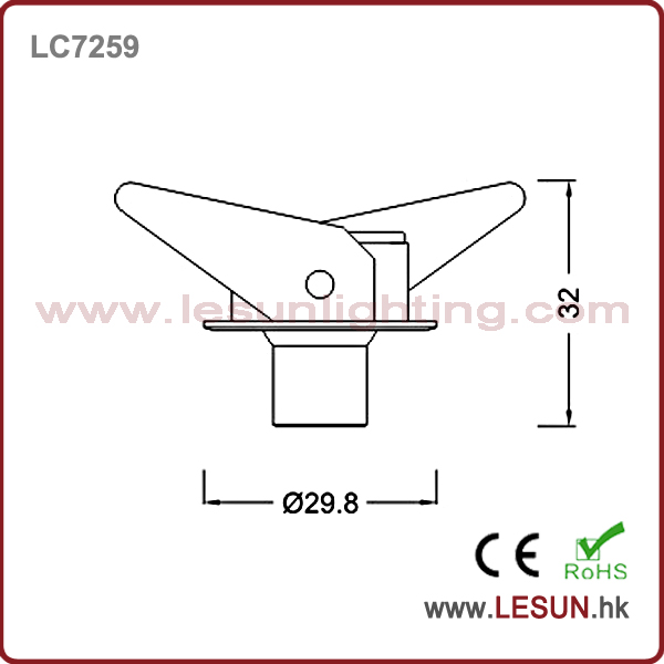 1W 3W LED Spot Cabinet Light with Dimmable Version for Showcase