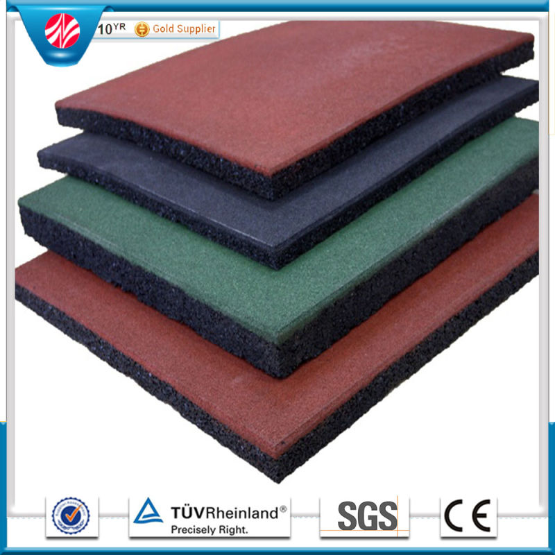 Shock Resistant Kindergarten Rubber Mat, Colorful Rubber Paver