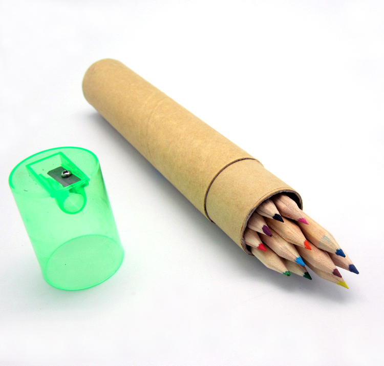 7' Wooden Color Pencil with Transparent Sharpener Cap (MP007)