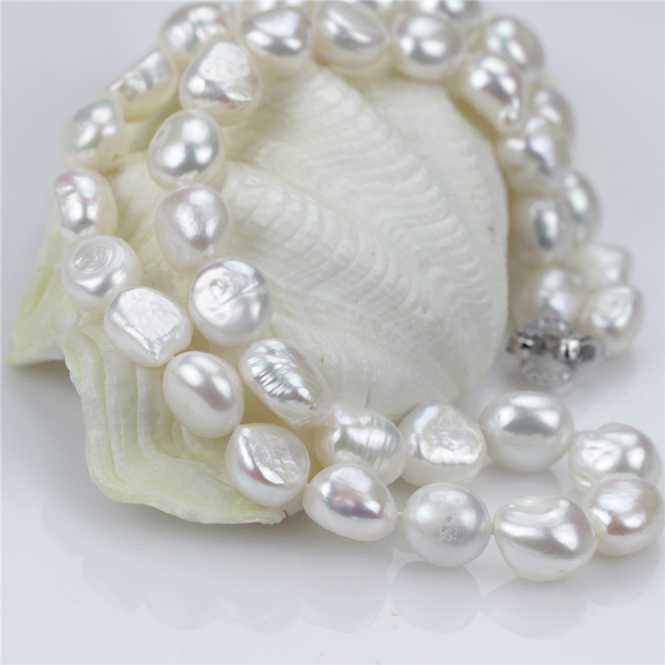 Snh 10mm AA Grade White 925 Sterling Silver Real Pearl Set Jewelry