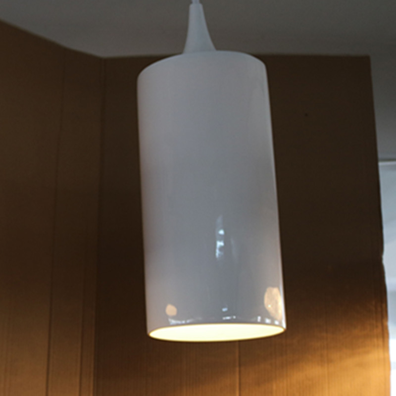 European Hotel Decorative Glass Firbe Shiny White Resin Pendant Lamp