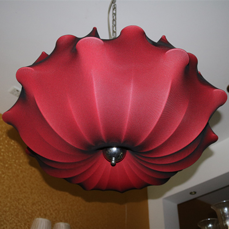 Chinese Style Hotel Decorative Red Umbrella Shape Pendant Lamp