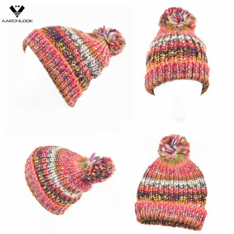 Fashion Space Dyed Multicolor Knitted Cap