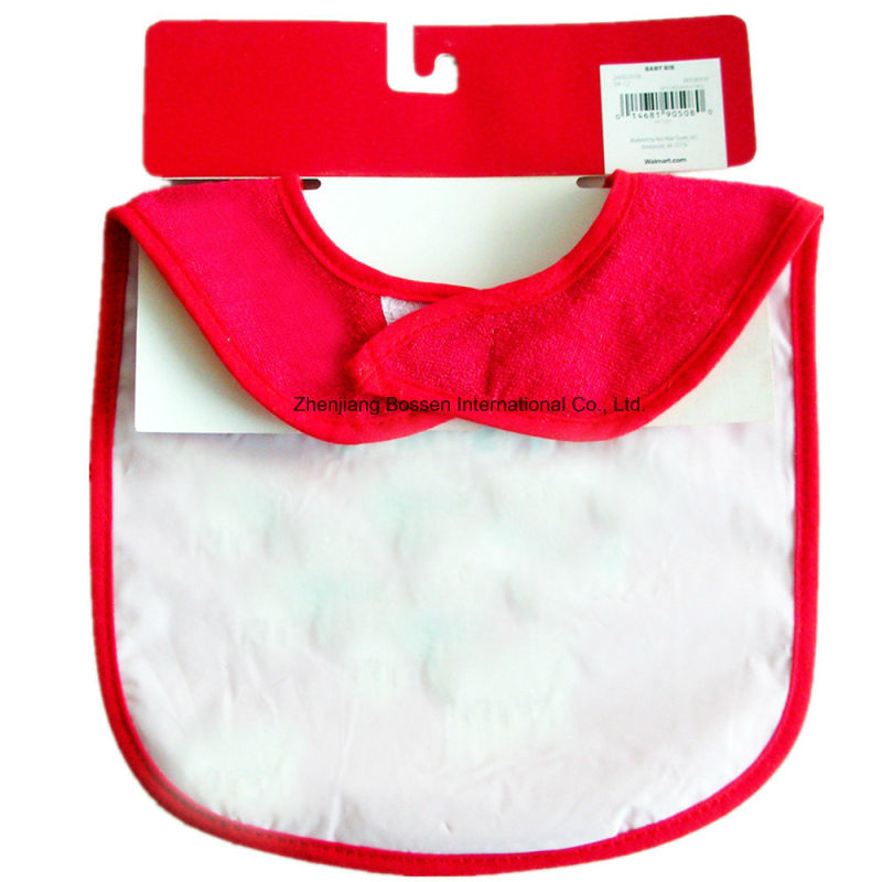 OEM Produce Customized Logo Embroidered Christmas Festival Promotional Cotton Baby Bib