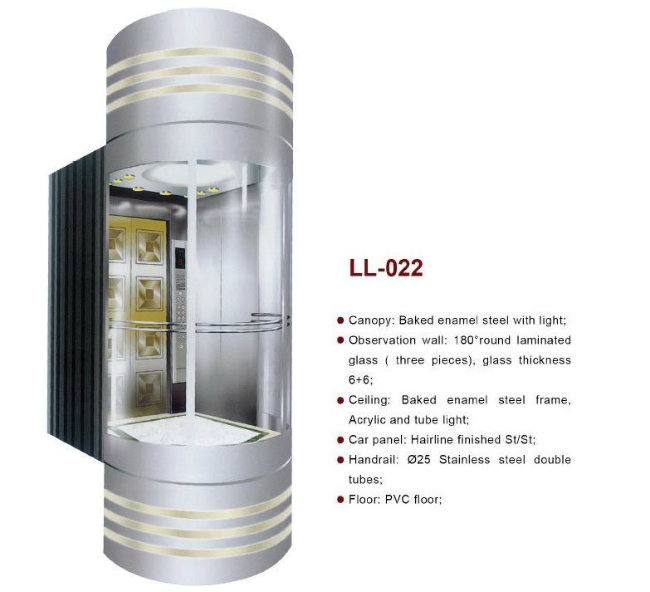 Observation Lift, Sightseeing Elevator with High Quality (LL-022)