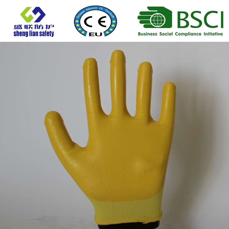 Polyester Shell with Nitrile Coated Work Gloves (SL-N105)