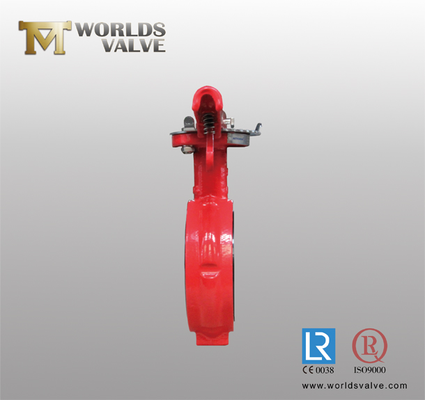 4 Inch Ductile Iron Lever Op Wafer Industrial Butterfly Valve with Double Half Shaft