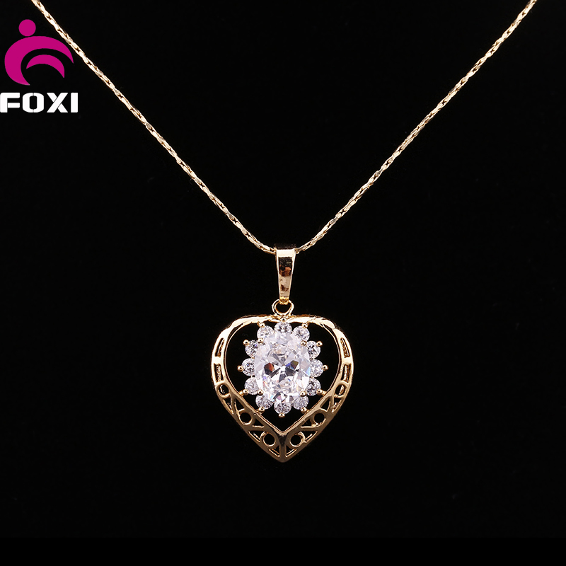 Zirconia Necklace Gold Plated Fashion Jewelry