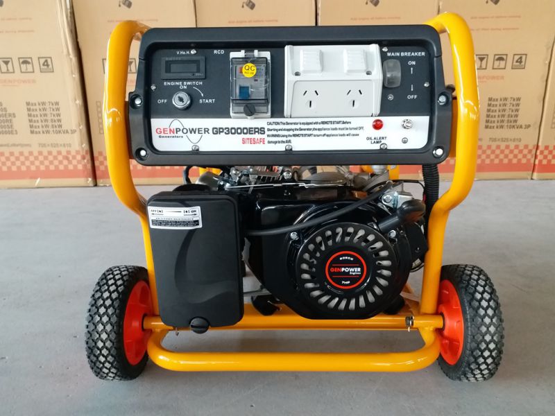 3kw Electric Start Portable Gasoline Generator Petrol with RCD