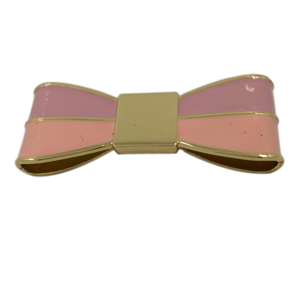 Handbag Accessories Pink Metal Glued Bowknot Label