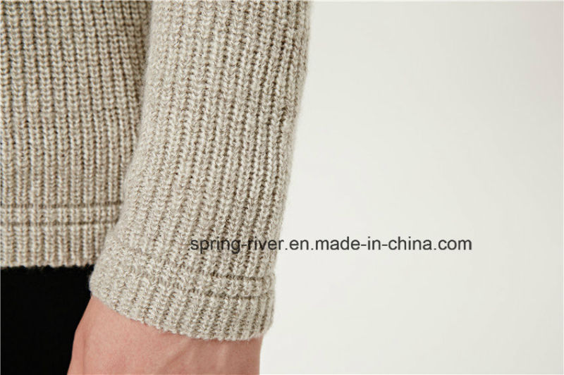 Acrylic Wool Mixed Pattern Pullover Men Knitwear