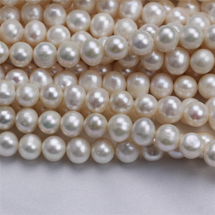 9-10mm off Round Zhuji Cultured Natural Freshwater Pearl Bead Price