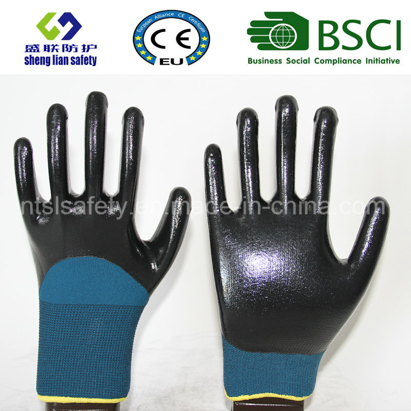 13G Polyester Shell With3/4 Nitrile Coated Work Gloves (SL-N118)