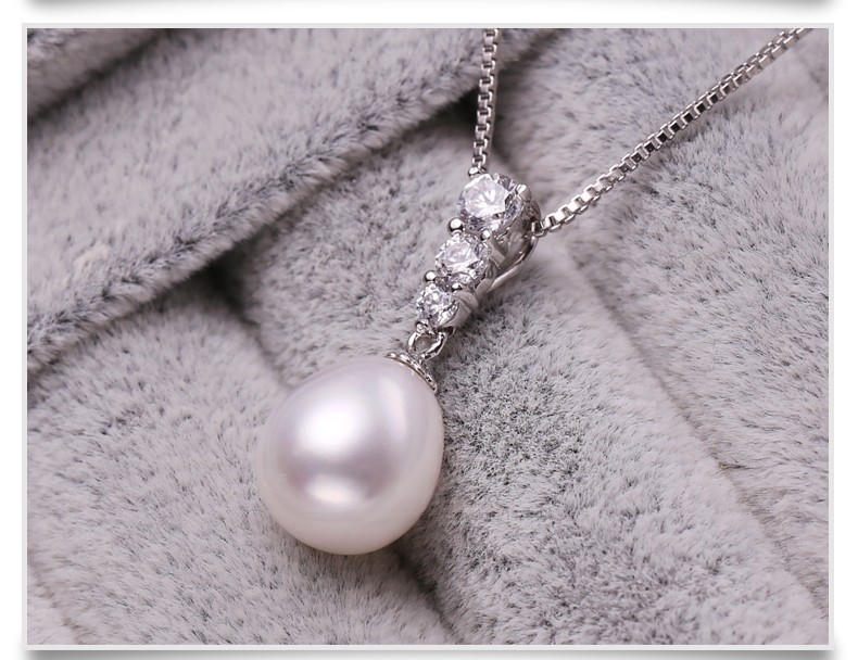 Natural Fresh Water Jewellery Pearl Set 9-10mm AAA Drop Pearl Fresh Water Pearl Set