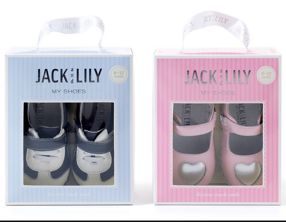Custom Baby Shoes Paper Boxes with PVC Window