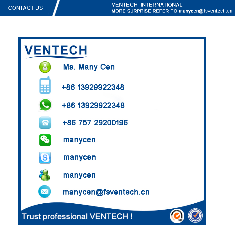 High Quality Brand Product Ventech Aluminum Weather Rainproof Return and Supply Air Louver for HVAC System