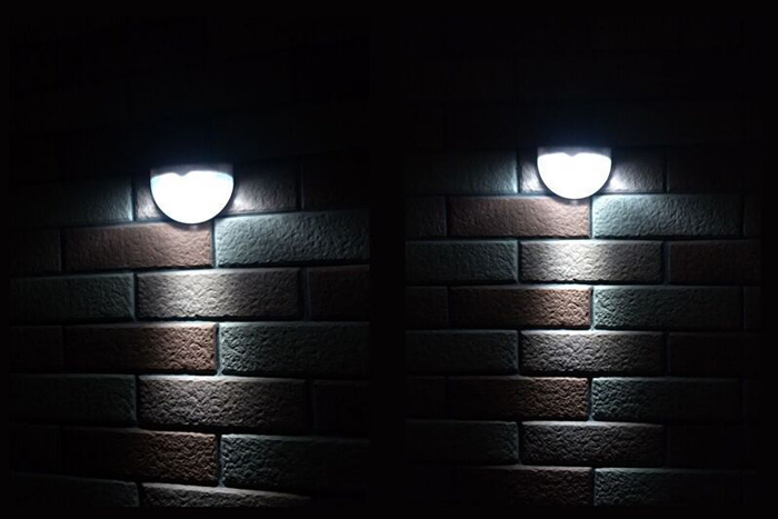 6 PCS LED Motion Sensor Boundary Wall Lamp Outside Lighting Solar Fence Gutter Light