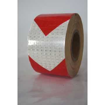 Red and White Arrow 10cm Width Reflective Tape for Traffic Safety