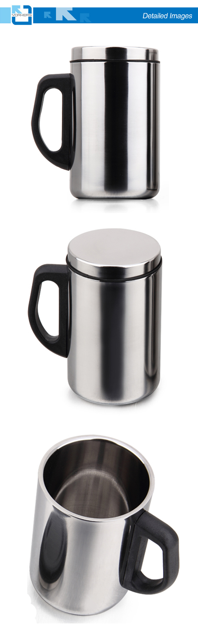 350ml Double Wall Anti-Hot Stainless Steel Travel Cup & Mug for Leisure