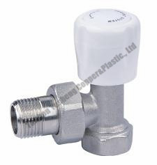 Nickel Plated Elbow Male Brass Radiator Valve with Plastic Handle (YS5004)