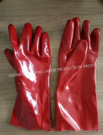 Cotton Interlock PVC Coated Safety Work Glove (P9001)