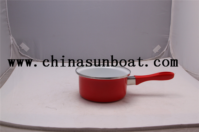 Enamel Mini Single Handle Milk Pot