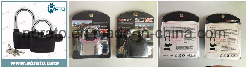 Black Siren Alarm Padlock Alarm Lock for Bicycle