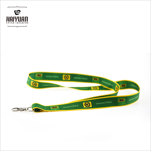 Green Lanyard with Heat Transfer Printing for Schools