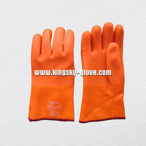 Sandy Finish Foam Liner PVC Winter Work Glove