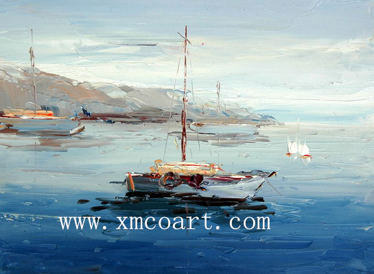 Knife Boat Oil Painting