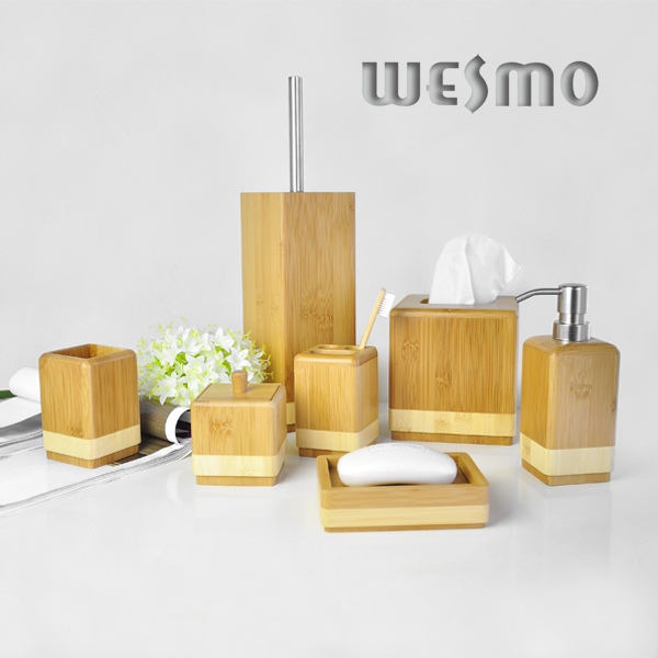 High-End Two-Tone Bamboo Bath Set (WBB0601A)