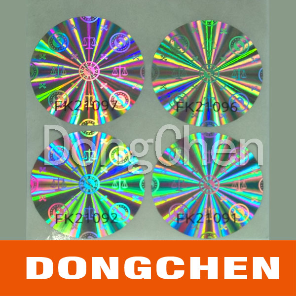 Pet Anti-Counterfeiting Security Hologram Label Sticker