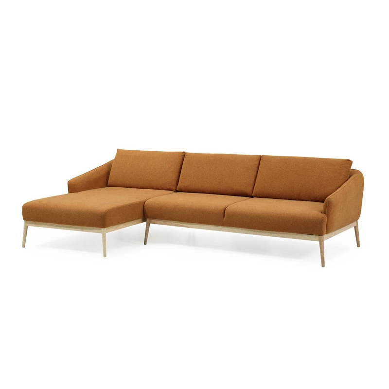 Modern Home Furniture Living Room Soft Sofa with Solid Wood Leg