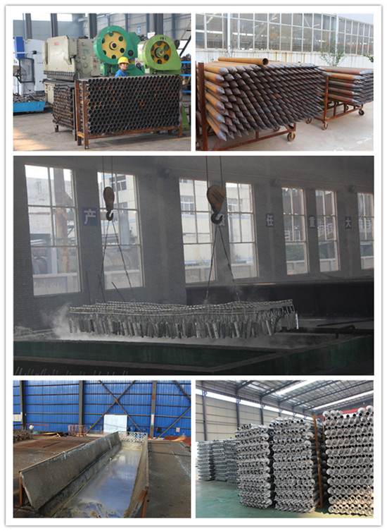 ASTM Standard TUV Galvanized Mild Steel Ground Screw Pile