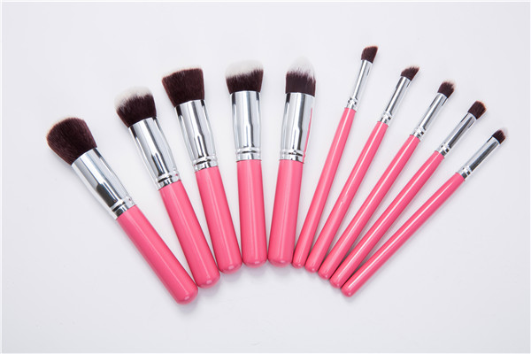 Hot Sale Makeup Brushes 10PCS with Pink Handle